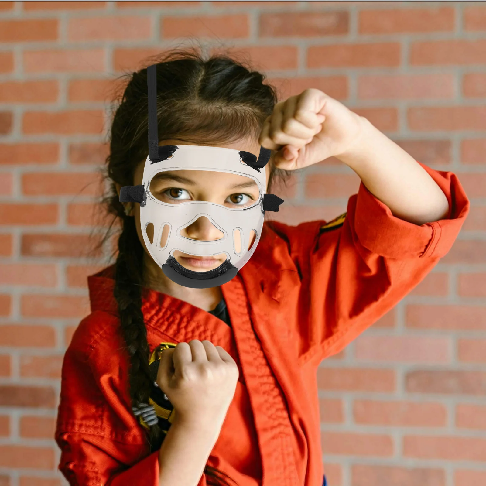 

Transparent Face Guard Adjustable Protective Head Shield Multipurpose for Taekwondo Karate Sparring Training Equipment