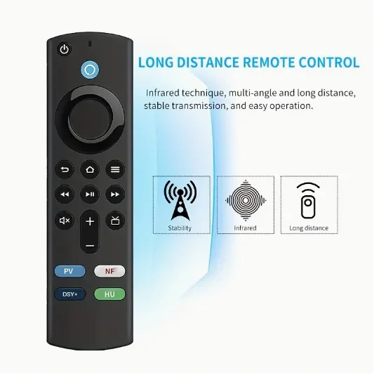 Telecomando vocale sostitutivo per Fire Stick TV 3rd Gen Smart TV Stick 4K MAX Lite Fire Cube Remote funziona con Alexa