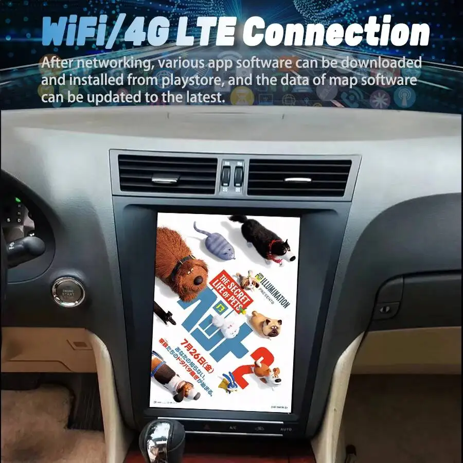 Android 14 12.8inch Touch Screen For Lexus GS GS350 GS300 GS430 GS450h GS460 256GB Car GPS Auto Multimedia Video Player CarPlay