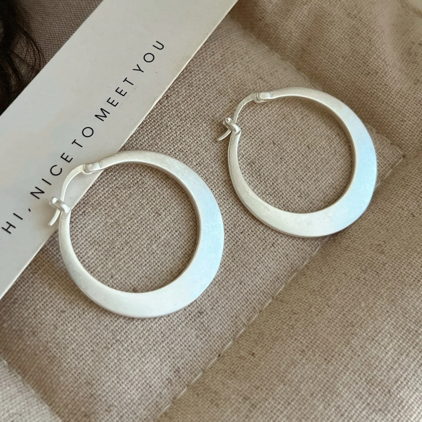 925 Silver Hoop Earrings Clip Round Matte Circle Square Star Golden Coin For Women Girl Gift Jewelry Dropshipping Wholesale
