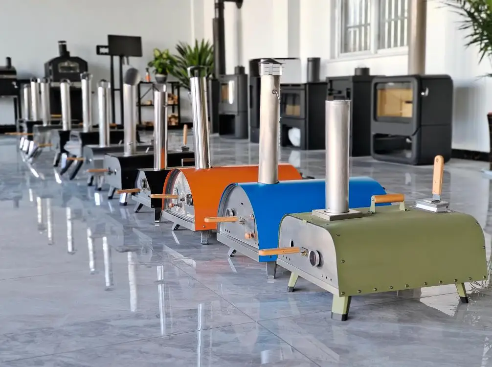 Forno per pizza all'aperto a gas multi-carburante a legna Forno per pizza da 16 pollici Il forno per pizza all'aperto più venduto a legna