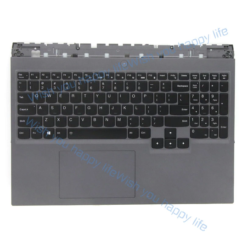 L... New Palmrest Upper Case US Backlit Keyboard For Legion 5 Pro-16ITH6 82JF Laptop