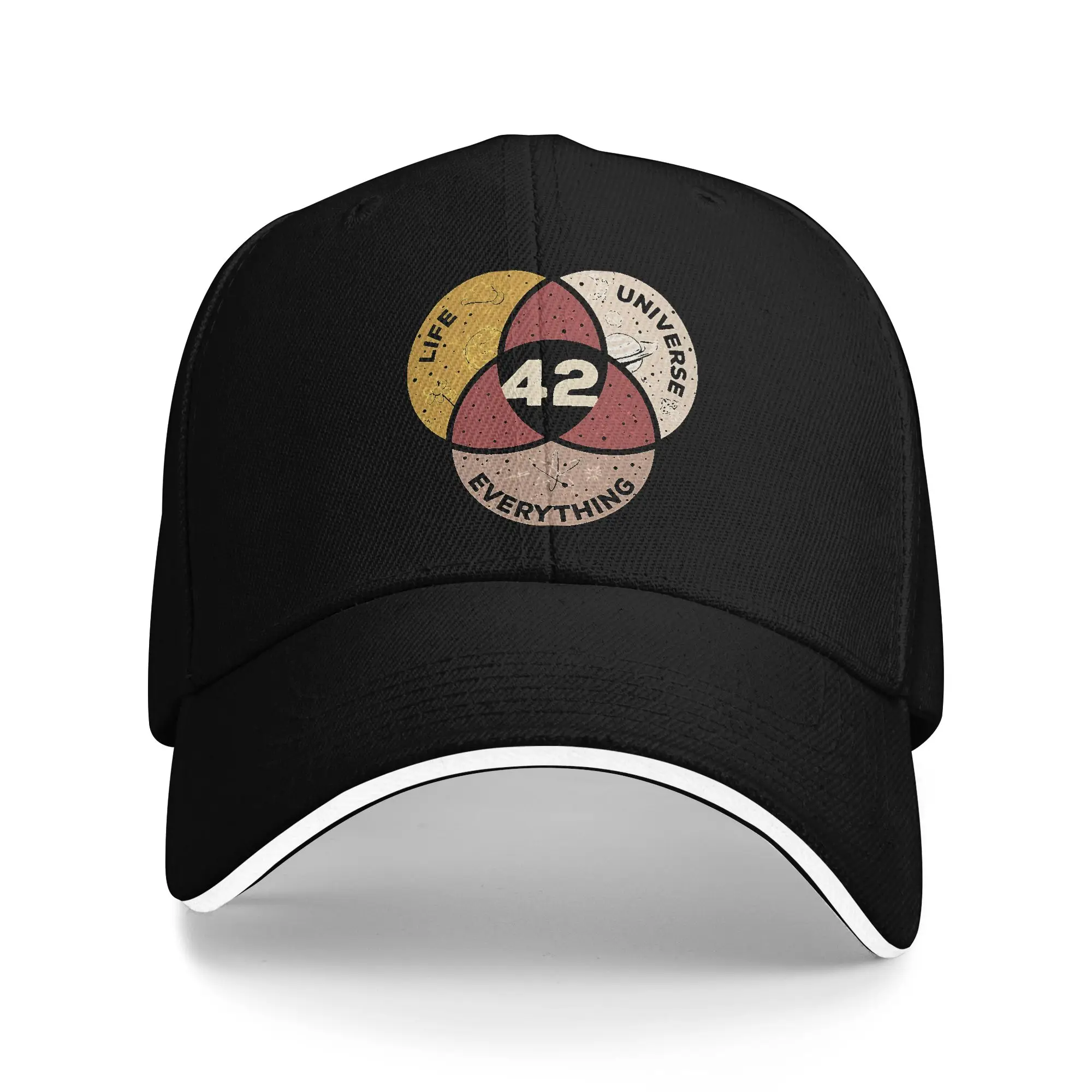 dont panic 42 The Answer To Life The Universe And Everything Douglas Adams Golf Cap Vintage Dad Hat For Men Women Golf Headewear
