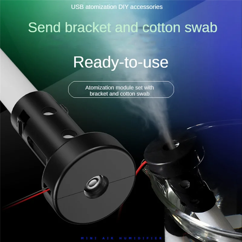 듀얼 스프레이 분무 모듈 USB 가습기 구동 회로 기판 분무 실험 장비 DIY 인큐베이션 그린 & 화이트