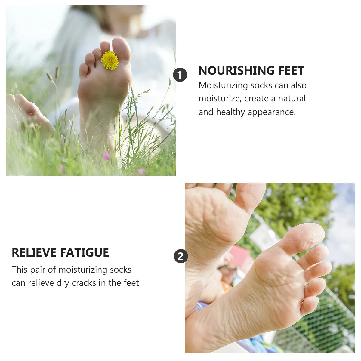 

5Pairs Moisturizing Gel Socks Heel Repair for Dry Cracked Skin Smooth Healing Foot Sleeve Open-Toed Non-Slip Yoga Socks