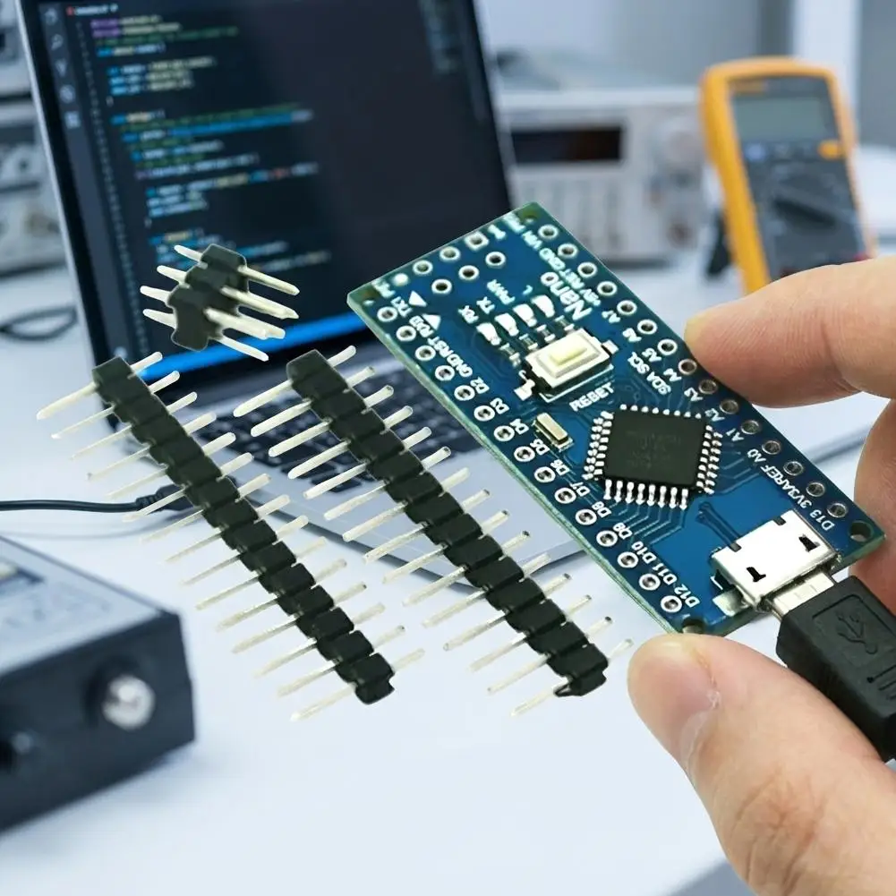 Arduino Nano V3.0 ATMEGA328PB Development Board CH340 Type-C/Micro USB with I/O Shield Expansion Board for DIY Projects
