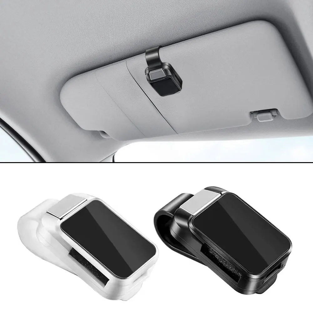 

1pc Car Interior Eyeglasses Storage Holder Clip Sun Visor Glasses Clips Multifunctional Sunglasses Ticket Card Clamp Accessories