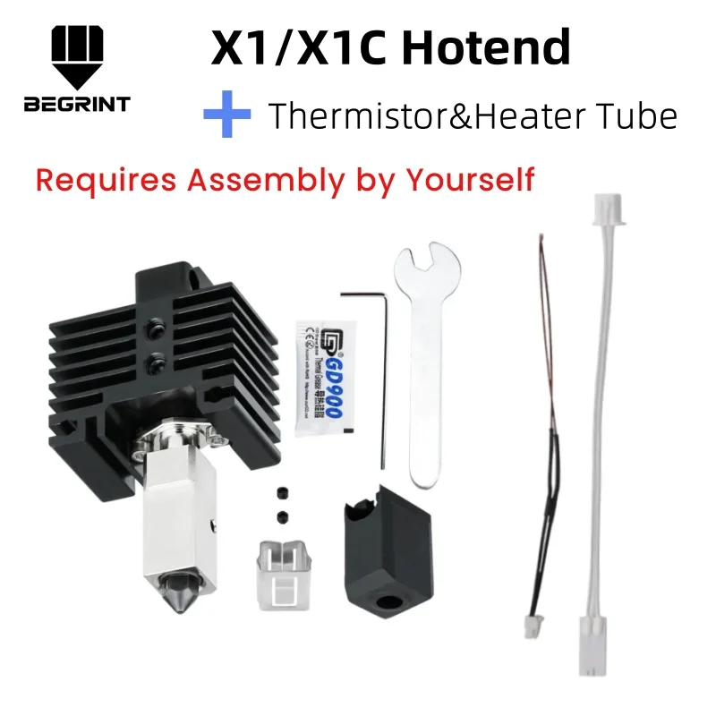 2.0 Versie Hotend Kit Voor Bambu Lab X1 P1 Hotend Bi Metal Voor Bambu lab P1P p1s X1C Hot End koelventilator Thermistor Verwarming Buis