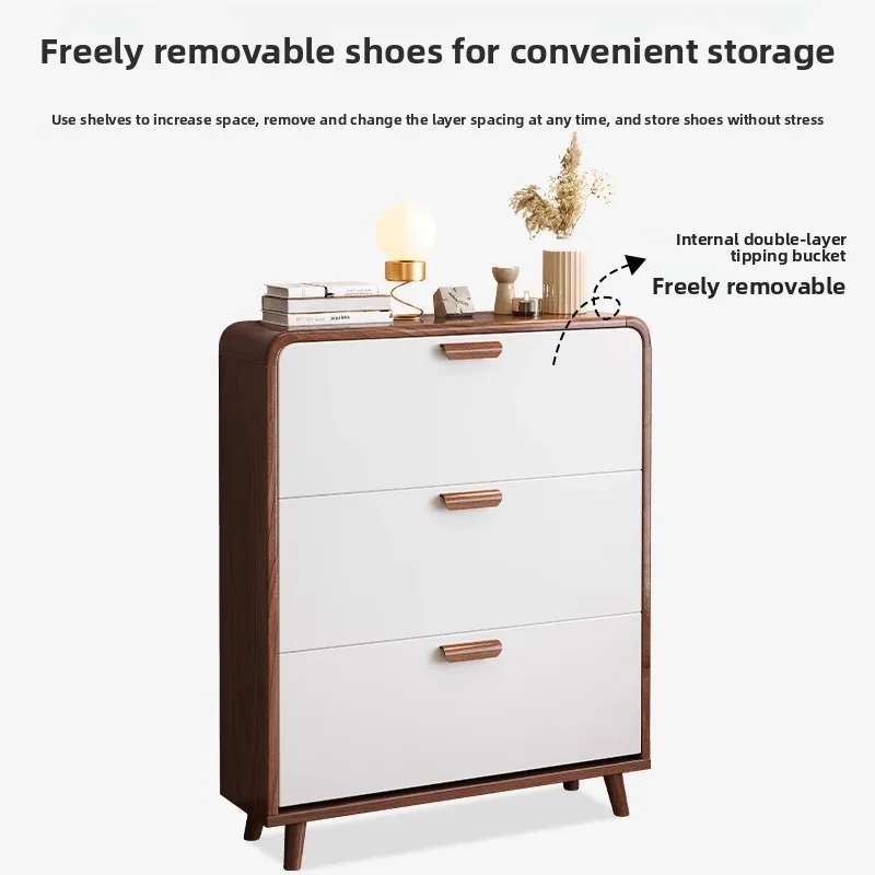 Ultra Thin Flip Front Shoe Cabinet Entryway Space Saving Compact Shoe Rack Shoes Cabinet Furniture Shoes Storage Cabinet