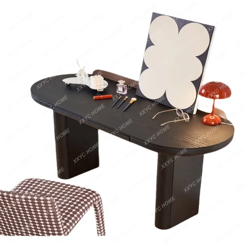 

Компьютерный стол M1L из черного дуба для дома, учебы и работы, для небольшой квартиры, простой, компактный, пристенный.