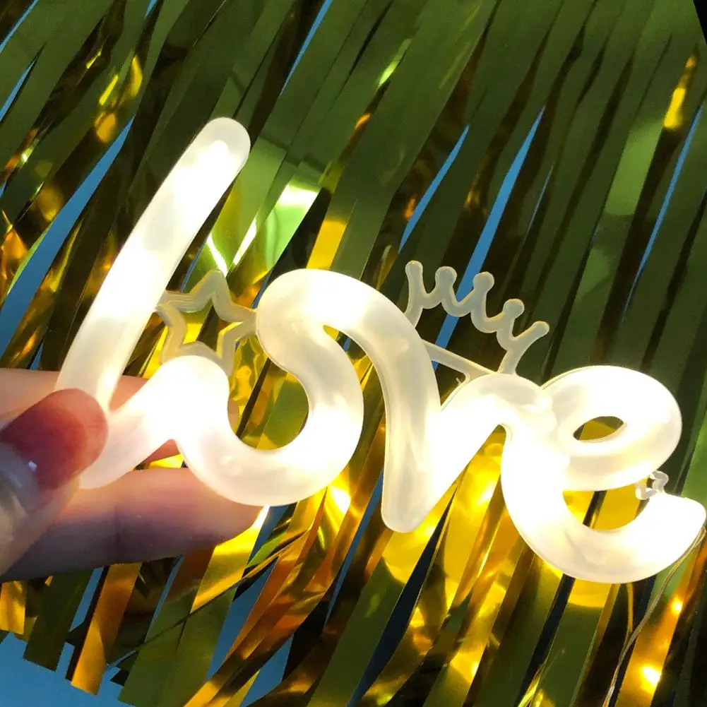 

Love LED Neon Sign Wedding Party Decoration Wall Lamp Children Bedroom Night Light Valentine's Girl Neon Light Sign Gift