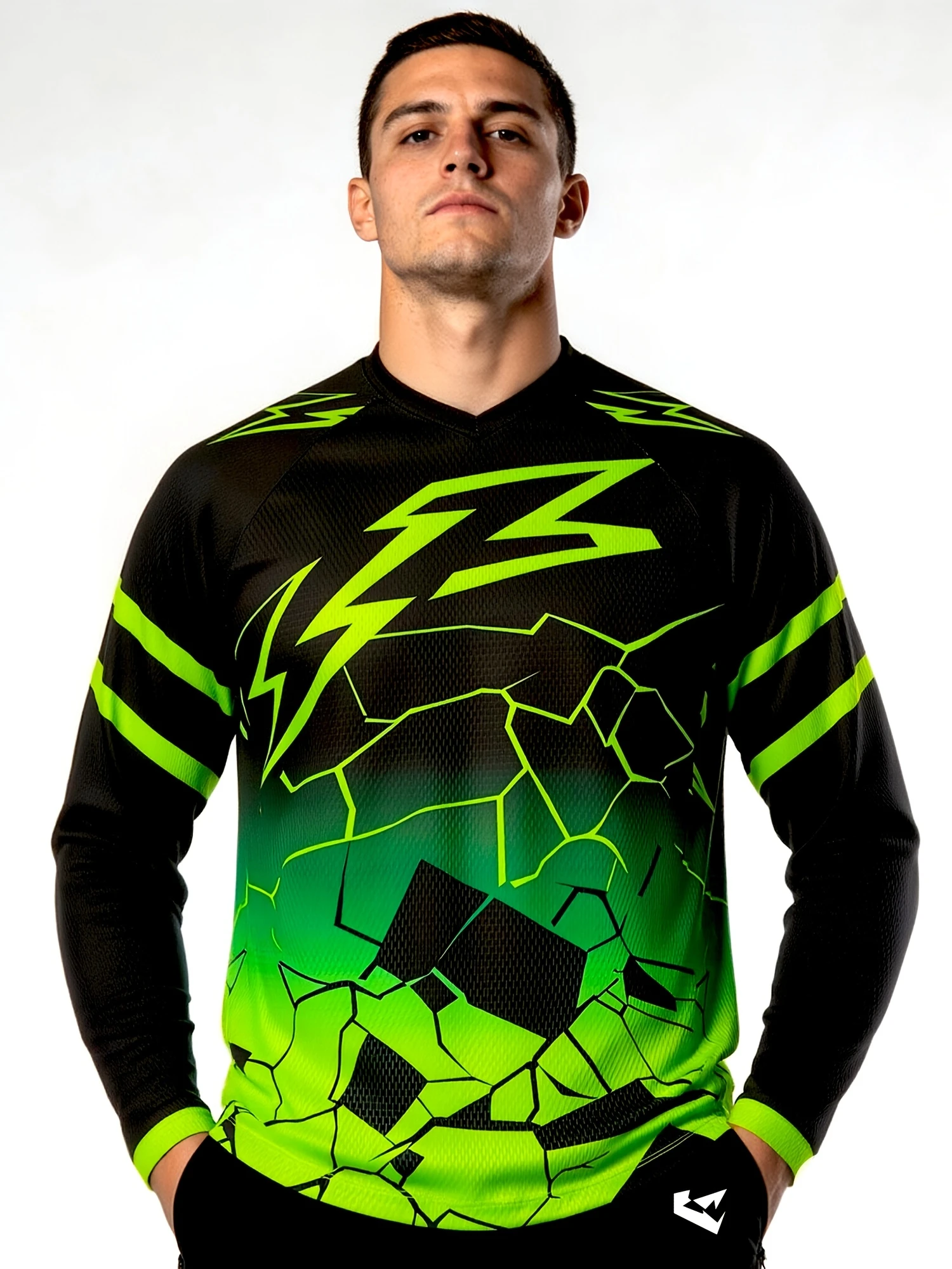 Herren Motocross-Helm Grafik-Langarmtrikot Familien-Set Dirt Bike Offroad-Renn-Sportmode Bedrucktes Oberteil – Detail 5
