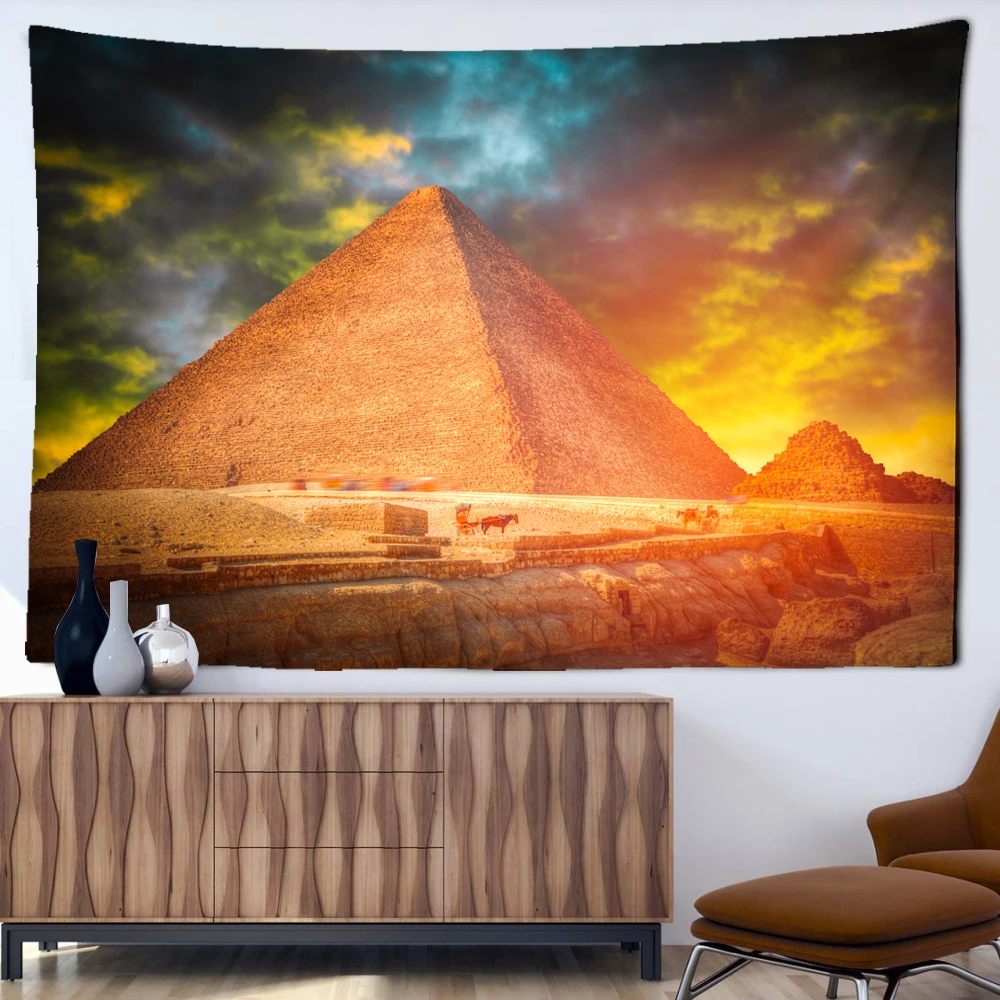 Sacred Pyramid Tapestry Ancient Egyptian Art Tapestry Wall Decor Background Cloth Room Living Room Home Decor