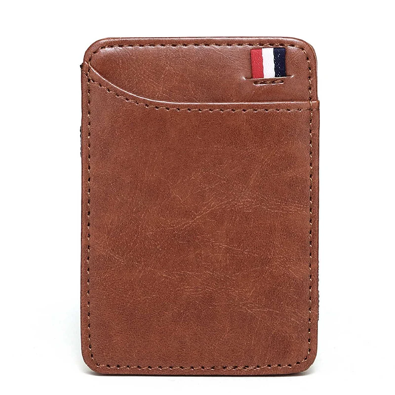 Ultradünnes PU-Leder-Mini-Magie-Geldbörse für Herren, Geld, Bargeld, Kartenhalter, Geldbörse, Geburtstagsgeschenk für Vater, Freund – Detail 5
