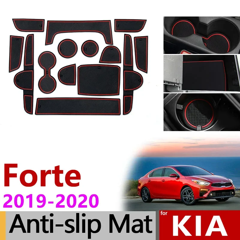 

Anti-Slip Mat for Phone Gate Slot Mat Cup Rubber Pads Rug for KIA Forte 2019 2020 BD Cerato K3 Vivaro Car Accessories Stickers