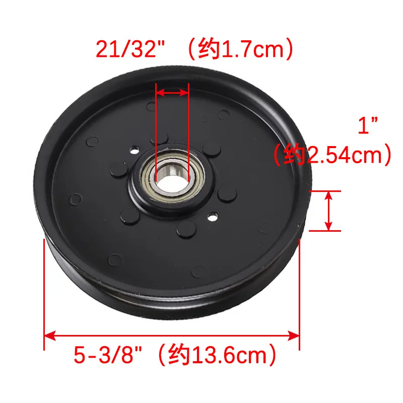 Flat Idler Pulley Compatible John Deere 180 240 260 285 325 335 345 F510 F525 F710 F725 F735 G100 LX88 LX78 AM121602 / AM106627