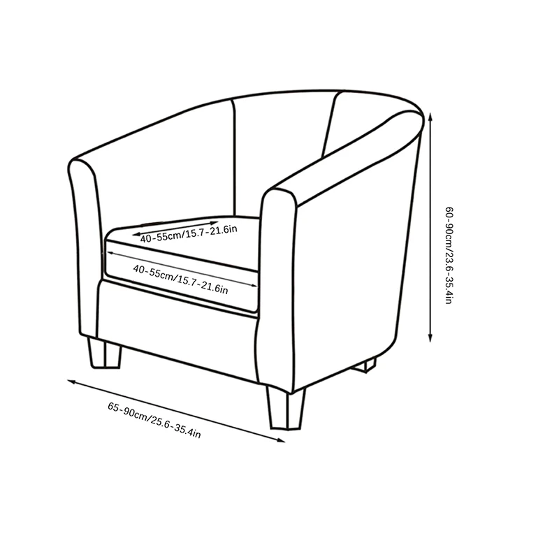 Solid Color Washable Single Sofa Cover Club Elastic Relax Armchair Protector Cover Spandex Bath Tub Club Living Room Home Hotel