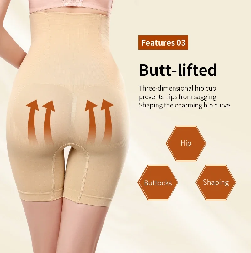 Shapewear Butt Lifter Nahtlose Frauen Hohe Taille Abnehmen Panty Bauch-steuer Knickers Hose Briefs Damen Body Shaper – Detail 10
