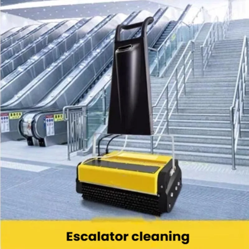 Máquina de Limpeza de Escadas Rolantes Manual, Equipamento de Limpeza de Escadas Públicas, Equipamento de Manutenção de Saneamento para Shopping Centers