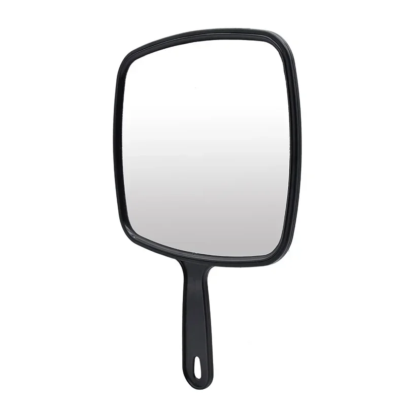 Hairdressing Large Mirror Comfortable Black Handheld Coating Mirror Beauty Makeup Hairdresser Household Looking Glass