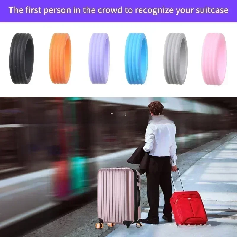 4/8Pcs Luggage Wheels Protector Silicone Wheel Caster Shoes Travel Luggage Suitcase Reduce Noise Wheel Guard Cover Accessories