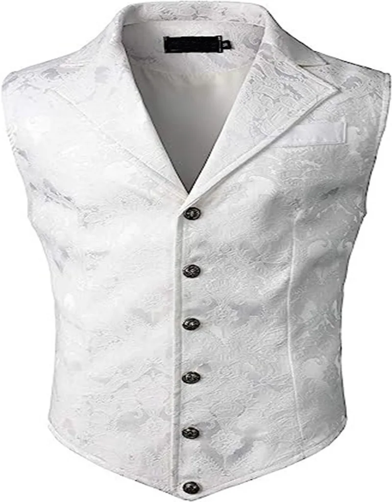 AM9100 Men's Business Suit Vest Fashion British Retro Vest Casual Groom Suit Slim Vest