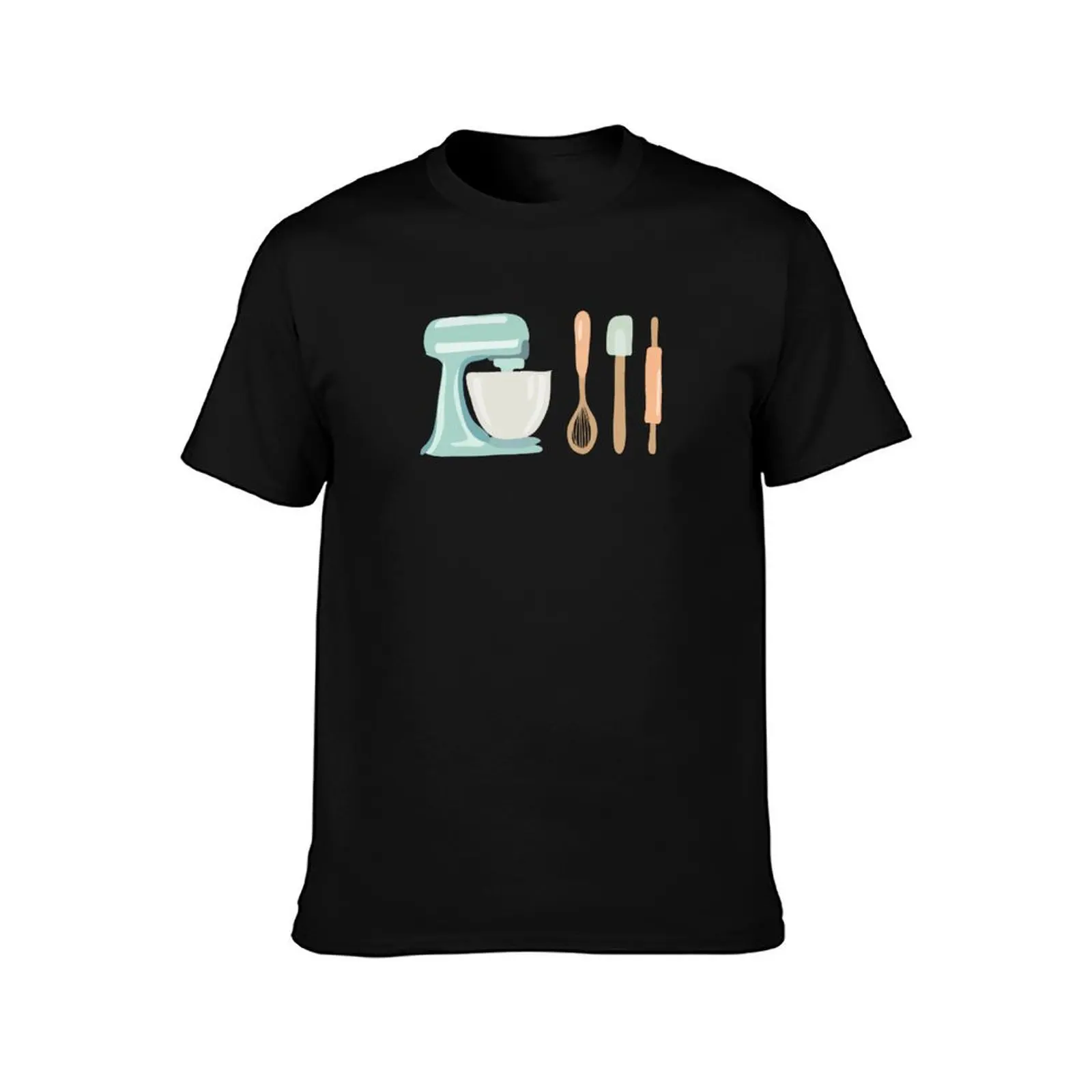 Hobby Illustrations: Pastel Baking Utensils T-Shirt Anti-Perspiration Workout Top