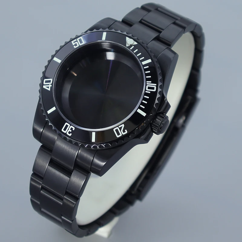 

NH35 40MM SUB Watch Case Ceramic Insert Sapphire Glass For Seiko NH35 NH36 8215 2824 FashionWaterproof Oyster bands Submariner