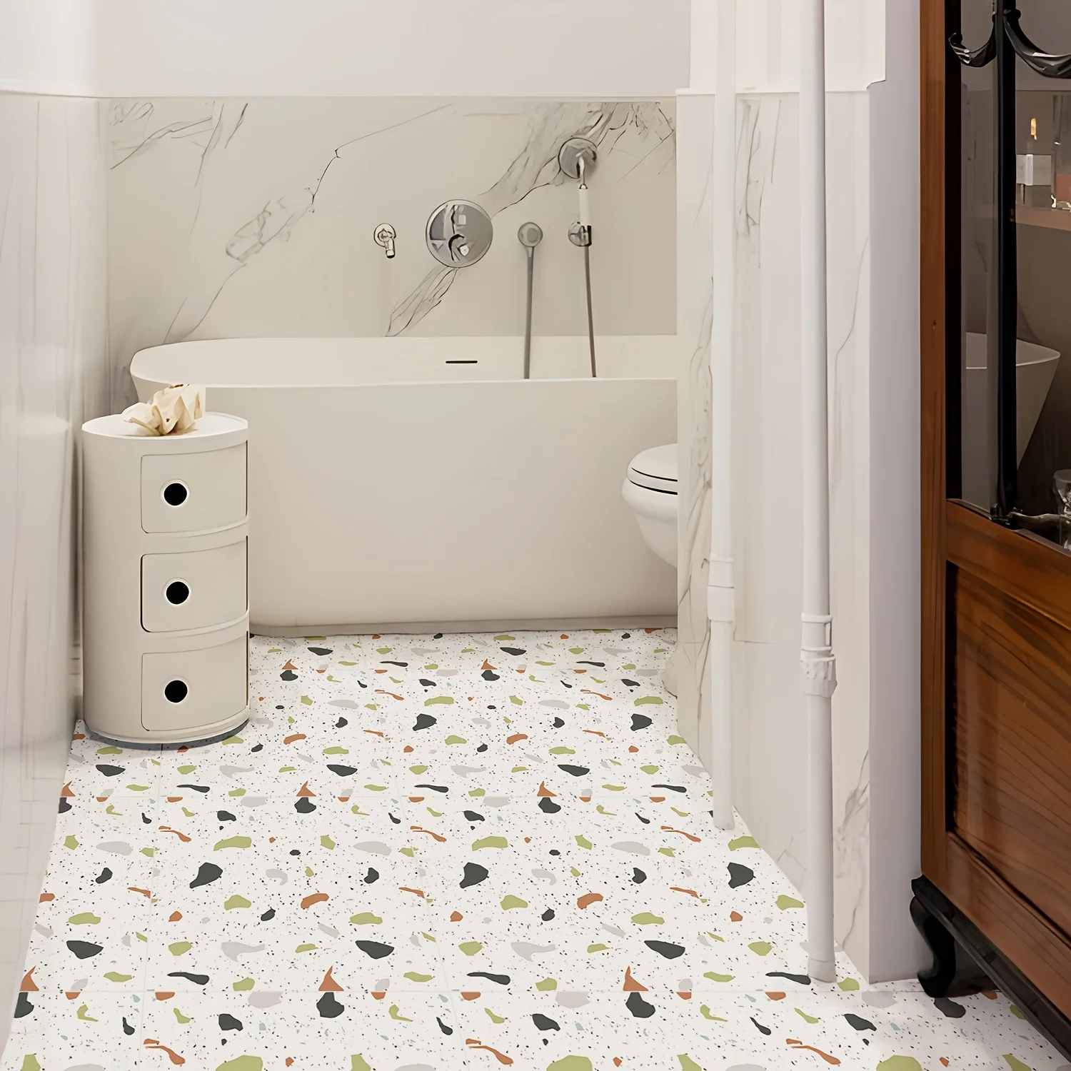 

10pcs PVC self-handling flooring and wall-resistant decalcomanies with a classical pattern for kitchen plots, home decoration