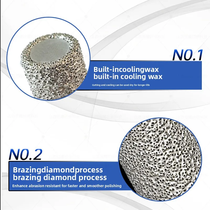 Brazed Diamond Large Triangle Shank Dry Drill Bit for Tile Marble Vitrified Brick Granite
