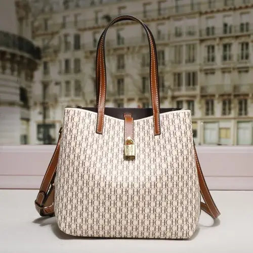 Imagen 2 del producto CH-Bolso tipo cubo clásico para mujer, Material de PVC de buena calidad, marca de lujo, bandolera de tendencia para ir al trabajo, 2025