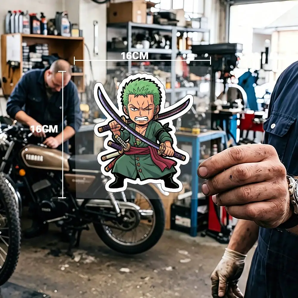 

Anime One Piece Roronoa Zoro Waterproof Stickers For Decorating Car Windows Motorcycles And Computers.