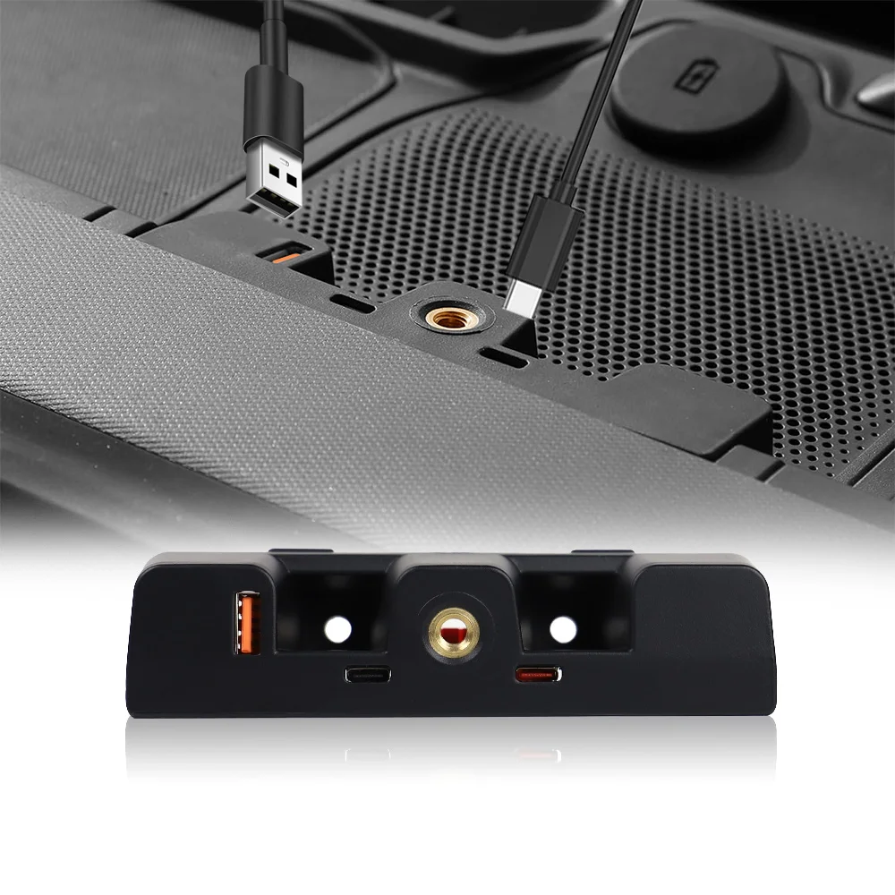 3-Port USB Charging Station Dashboard Expansion Dock for Ford Bronco 2021-2024 2/4-Door