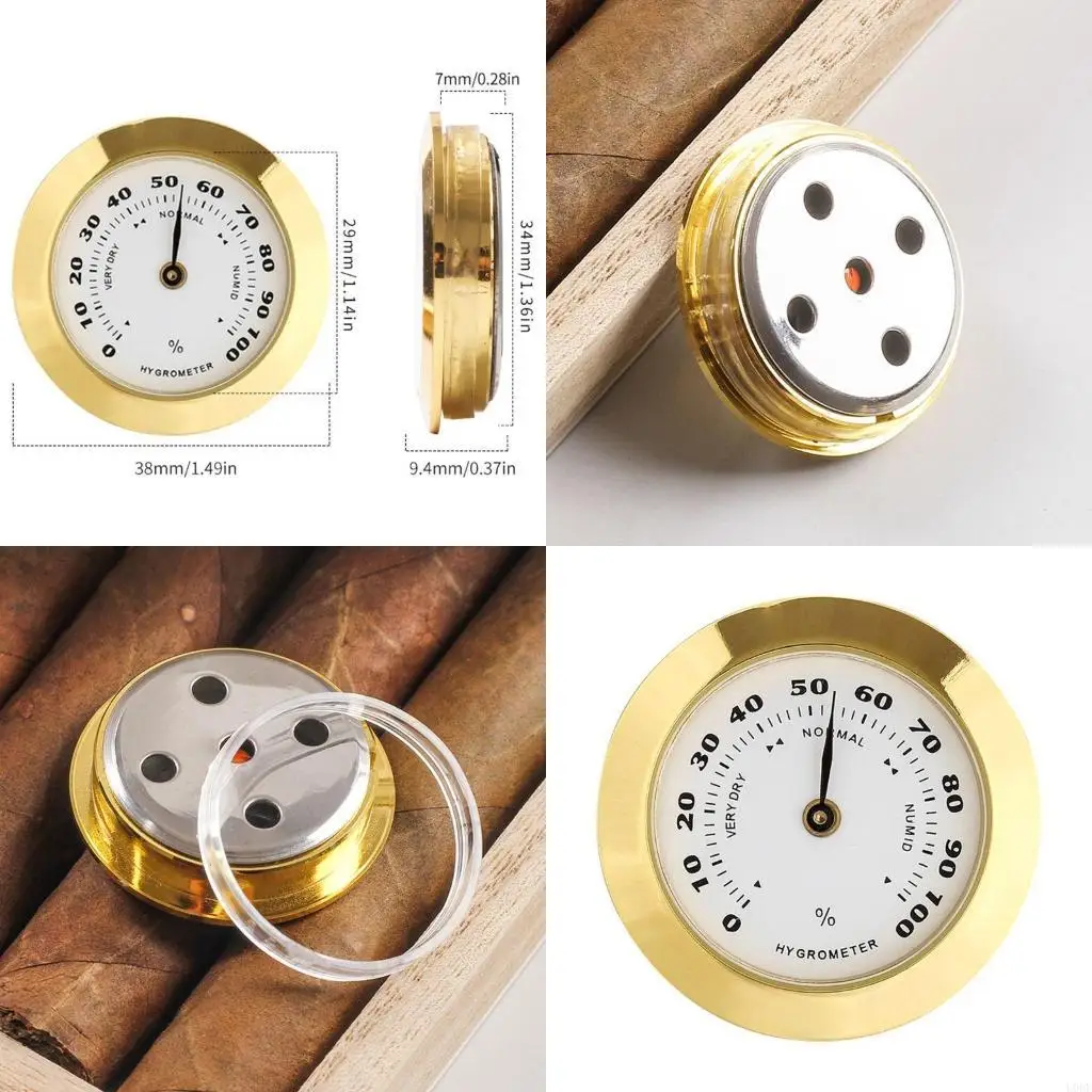   Professional Hygrometer Analog Hygrometer Mechanical Round Hygrometer Humidity Gauge Accurate Moisture Meter Gauge
