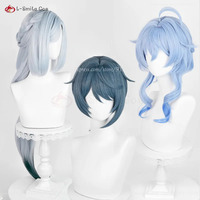Lantern Rite New Skin Bamboo Rain Xingqiu Twilight Blossom Ganyu Shenhe Cosplay Wig Heat Resistant Synthetic Hair