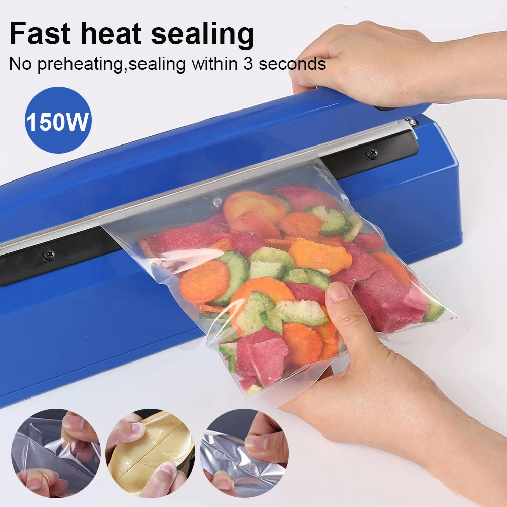 Sealer Bag Machine Thermal Sealer 8in Plastic Bags Portable Professional 8 Temperature Impulse Sealer Manual Heat Sealer Machine