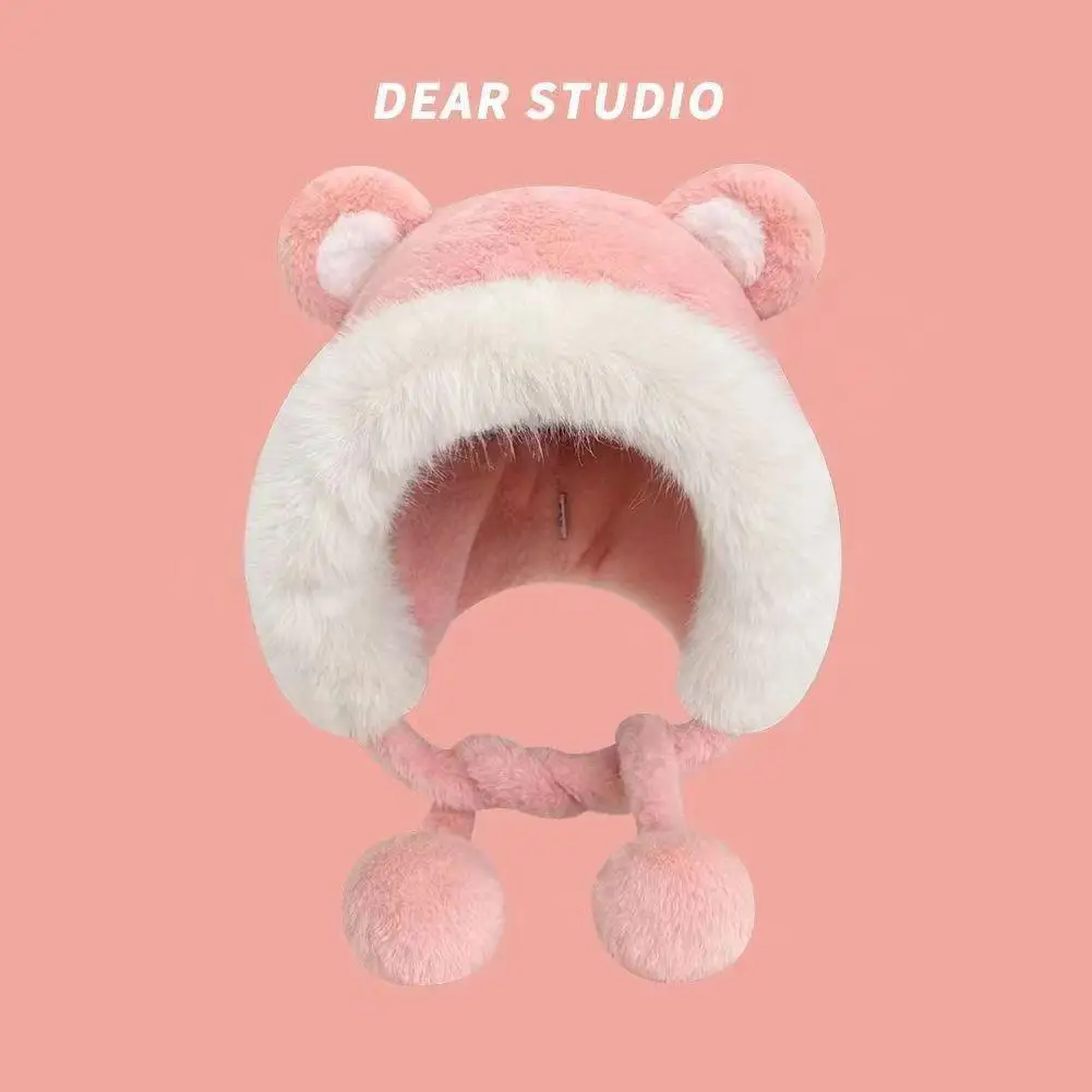 المرأة قبعة الطقس البارد المرأة أفخم قبعة لينة غامض المرأة أفخم قبعة مع آذان الدب لطيف يندبروف الدافئة لخريف شتاء