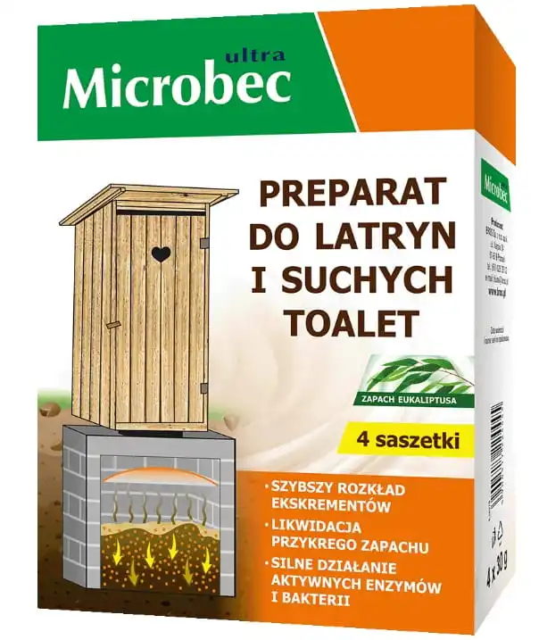 Microbec ultra preparatie voor latrines en droge toiletten 4x30g
