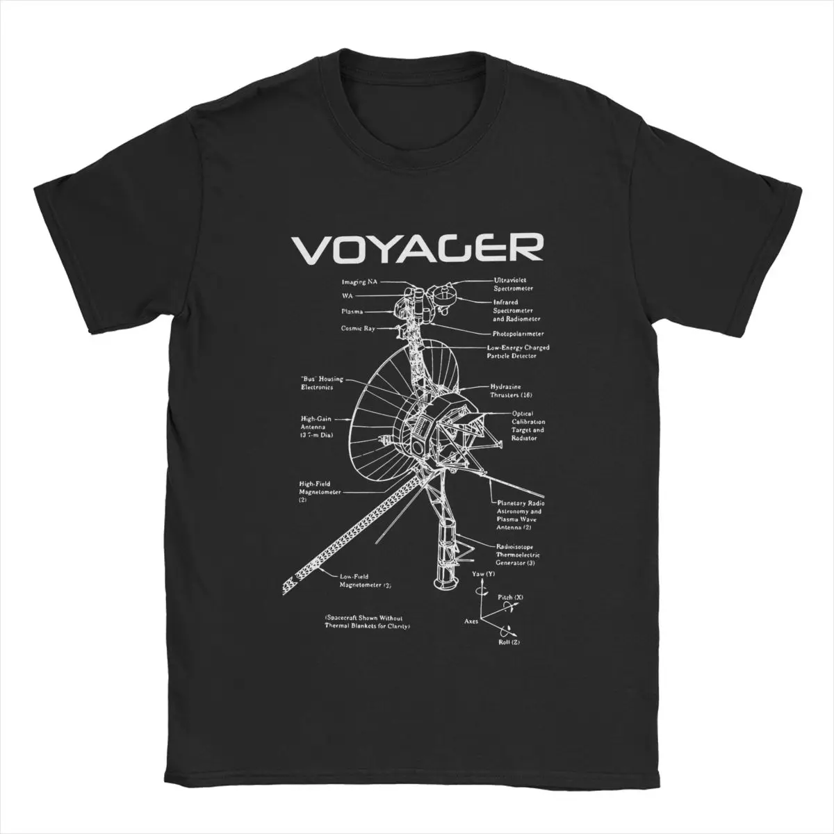 Men's Voyager Program Interstellar T Shirts 100% Cotton Tops Hipster Short Sleeve Round Collar Tee Shirt Gift Idea T-Shirts