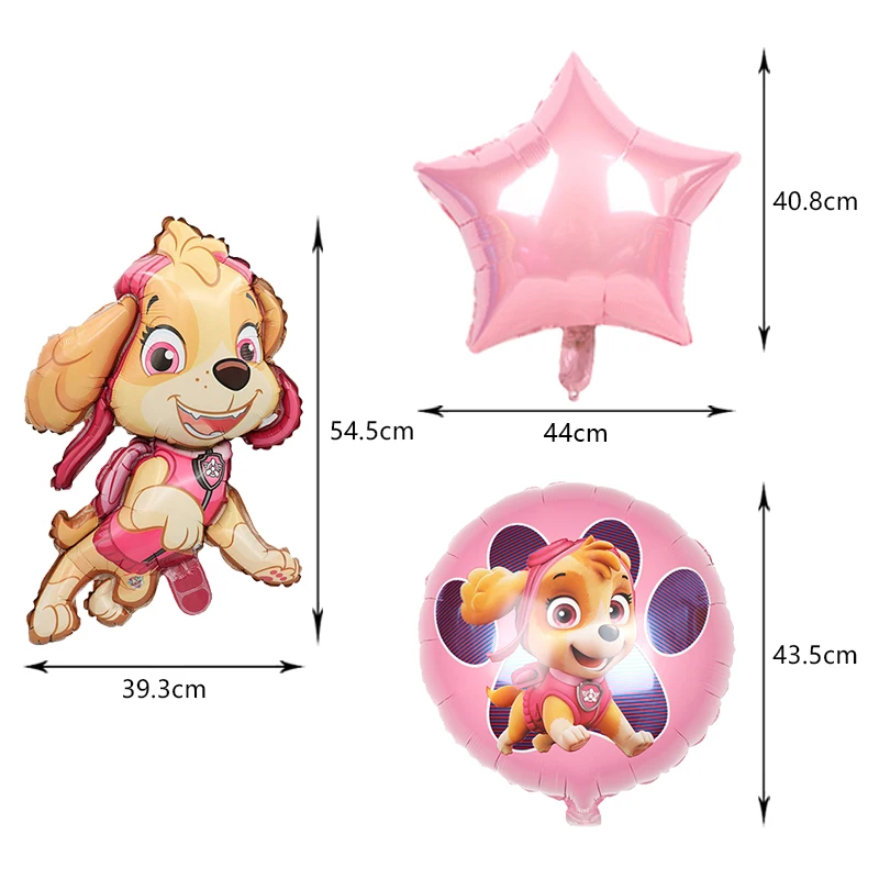 Skye PAW Patrol Geburtstagsparty-Dekoration Rosa Mädchen-Thema Cartoon Kinder-Event-Zubehör Hintergrund-Banner Geburtstagsgeschenk Tasse Teller – Detail 5