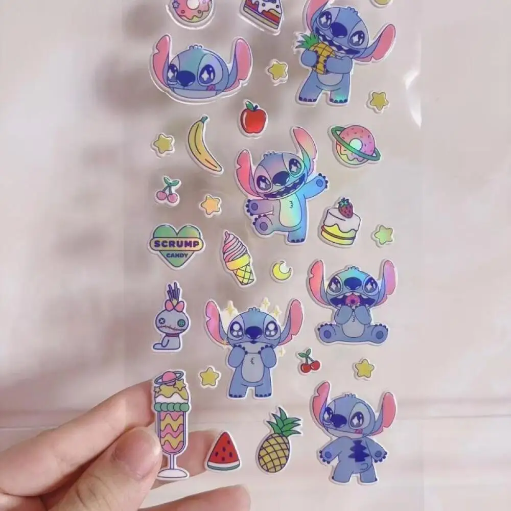 

Disney Lilo & Stitch Angel, трехмерная хлопковая наклейка с пузырьками, украшение для ноутбука, чехол для телефона «сделай сам», чашка для воды, подарок на день рождения для девочки