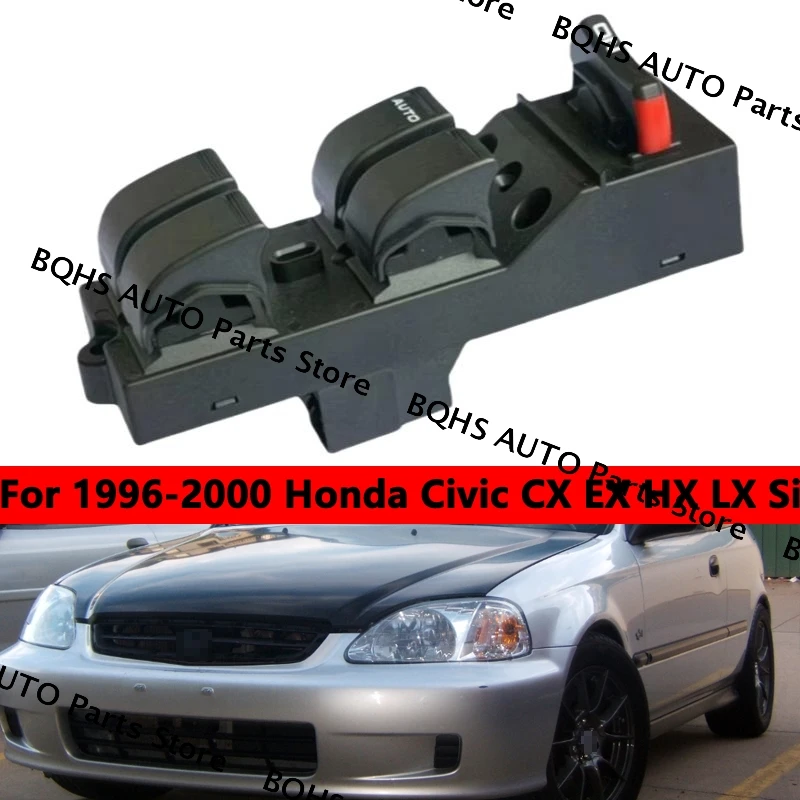 

Front Left Power Window Switch Door Auto Parts OEM 83593-S04-9500 83593S049500 For 1996-2000 Honda Civic CX EX HX LX Si
