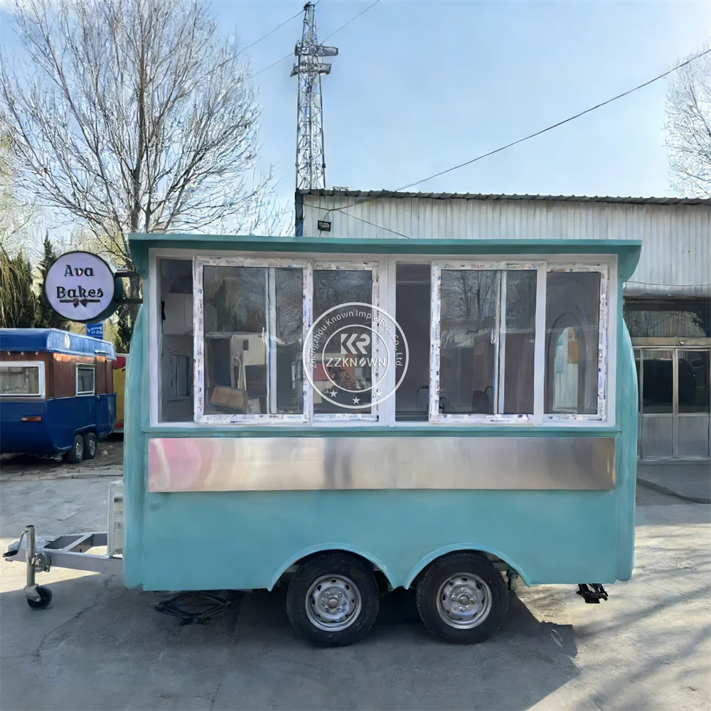 

Food Truck Fast Food Cart Coffee Ice Cream Mobile Kitchen Catering Concession Portable Food Truck Trailers Fully Equipped