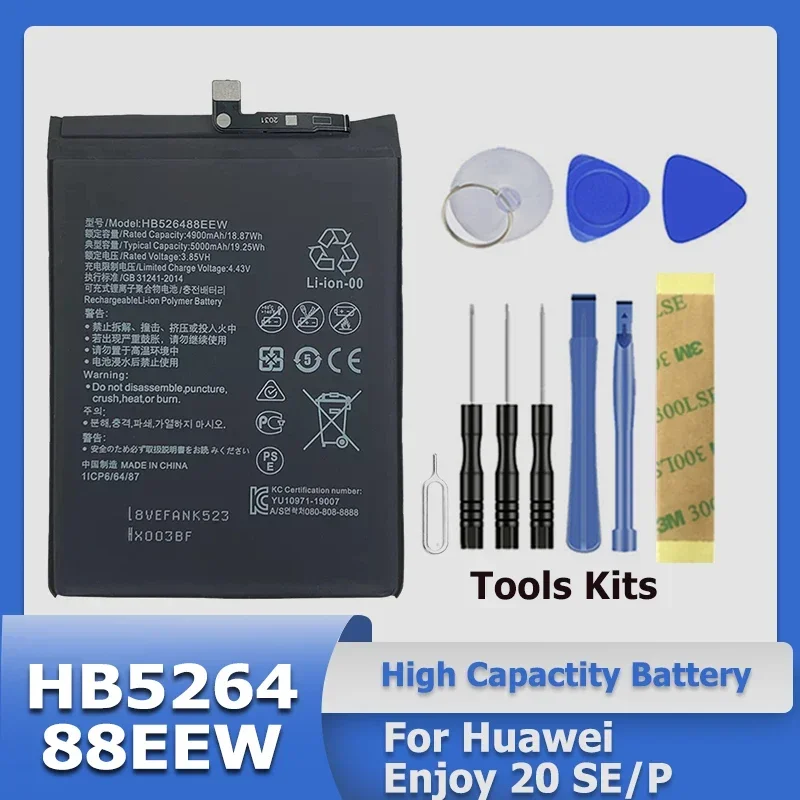 XDOU 000mAh HB526488EEW Replacement Battery For Honor 10x Lite PA-LX2 PPA-L22 L02B L22B + Tool