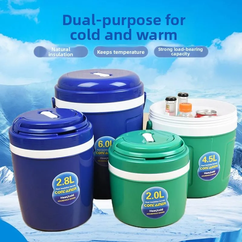 

Портативный автомобильный холодильник-бокс из пластика для улицы с крышкой, термоизолированный контейнер для сохранения свежести...