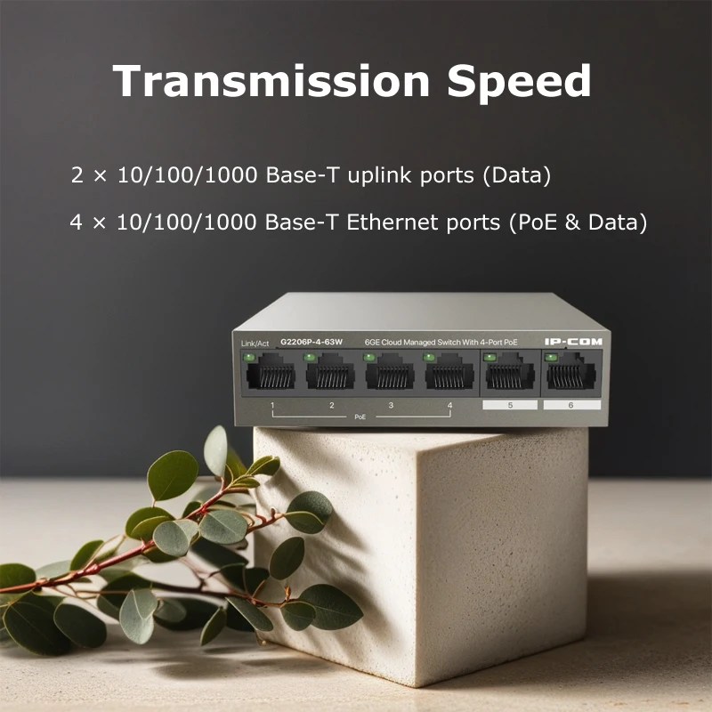 Full Gigabit PoE Managed Switch 6 10 Port Management 1000Mbps POE+Uplinks Network PoE Switch 802.3 af/at for AP/IP Camera//CCTV