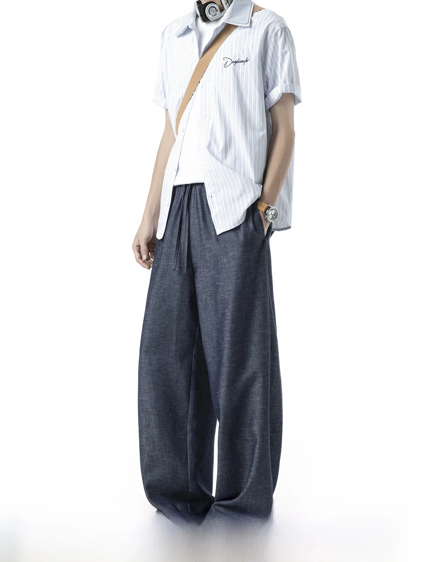 Dream Made Breathable Linen Casual Pants Men's Women's Summer Cool Straight Leg Pants Comfortable Loose Fit Daily Wear