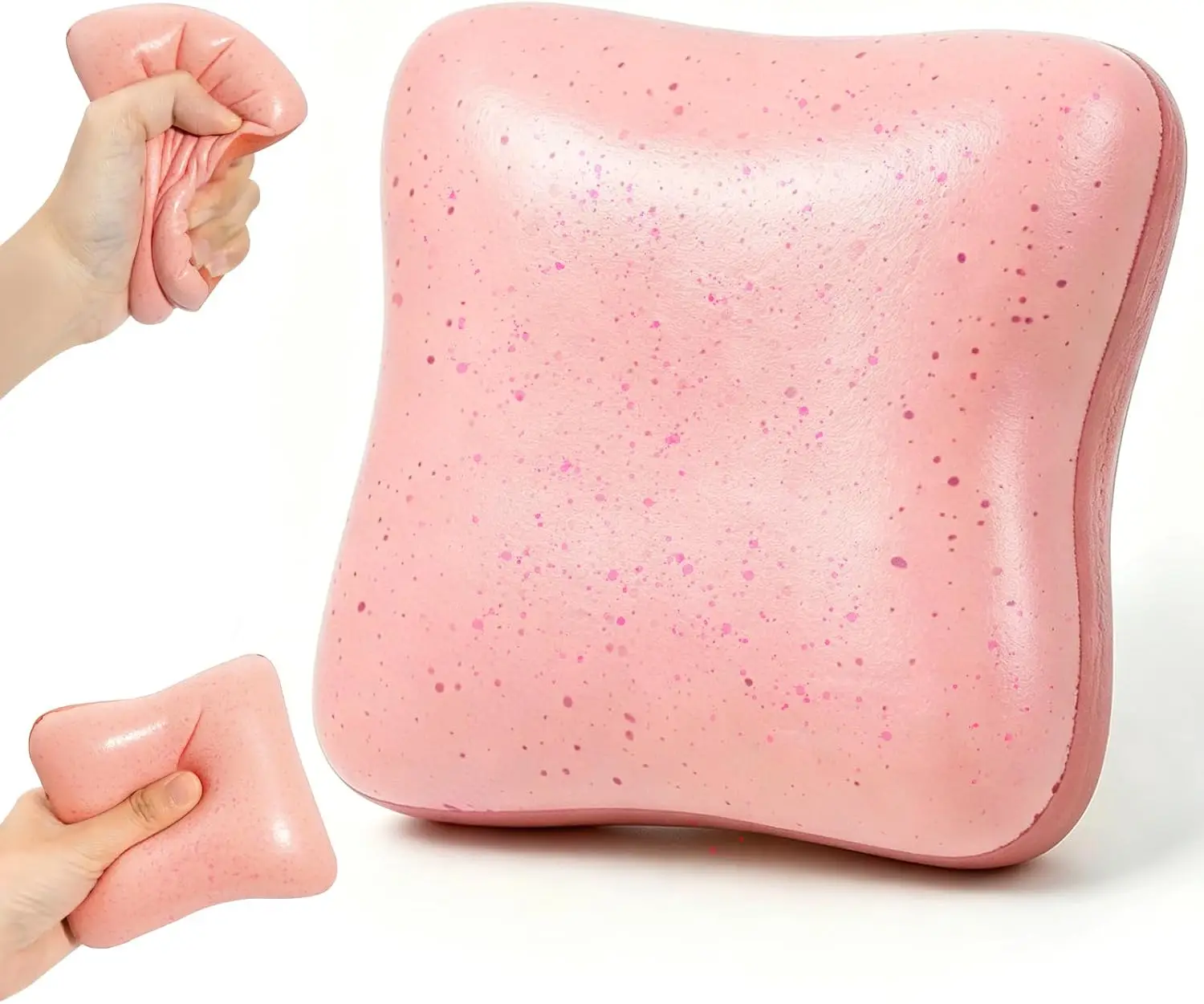 

Bread Squishy Toy, Slow Rising Squishy Toys, Cute Food Fidget Toy, Sensory Squeeze Toy for Kids and Adults, Fun Desk Toy & Party Favor Gift (Pink)