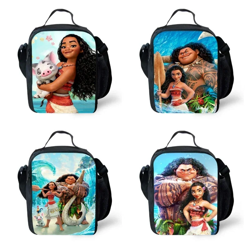 M-Moana Lunch bags for Child,Cartoon M-Moana School Picnic Bags for Girls Boys,Large Kids Cooler Bags for 4-10 years