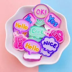 10Pcs New Cute Resin Colorful Letter Sign Series Flat Back Parts Embellishments For Hair Bows Accessories Free Shipping